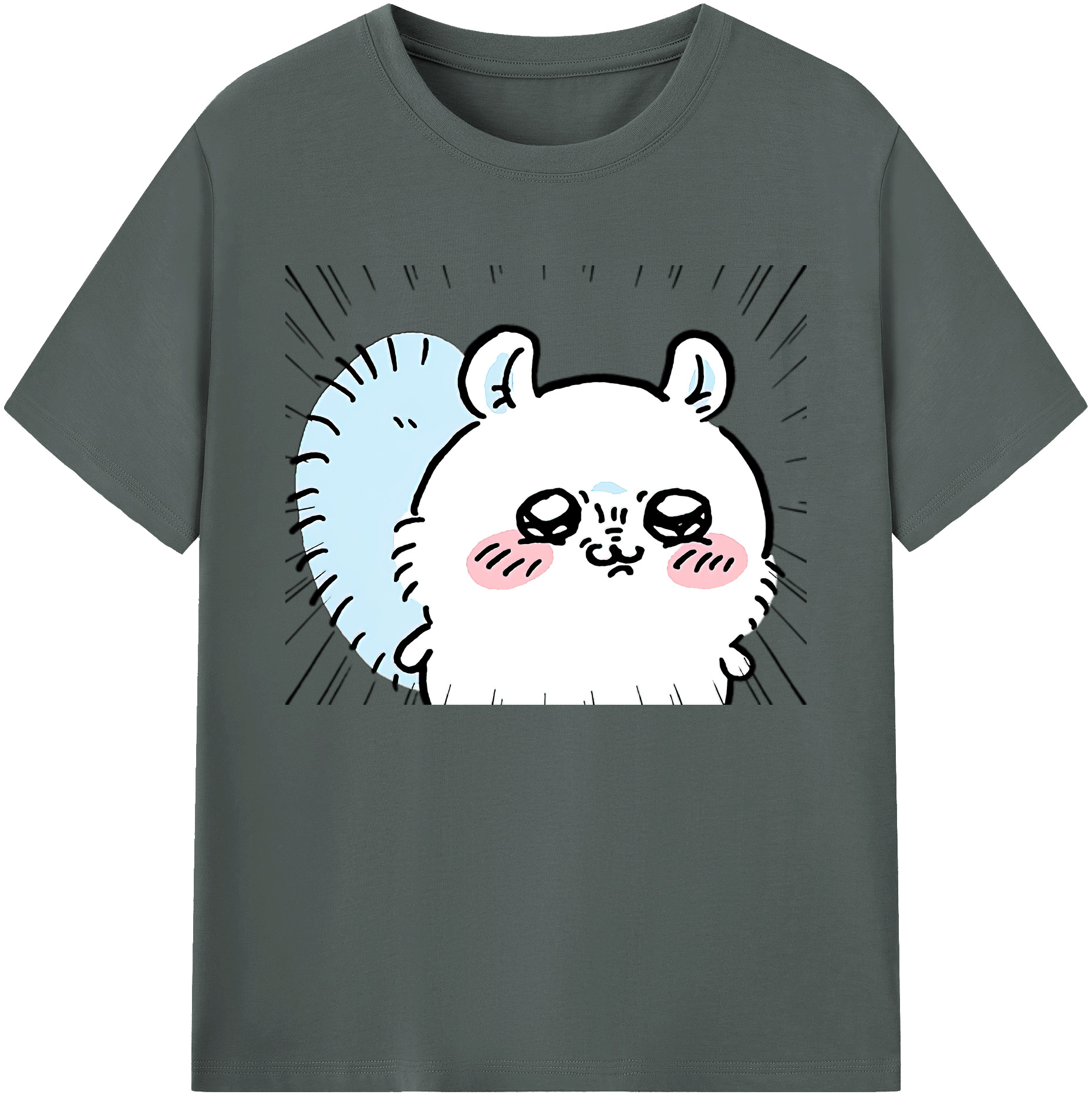 （画像用） ちいかわ モモンガ Chii-kawa Momonga 綿100％ メンズ半袖Tシャツ｜肌触りやわらか＆通気性